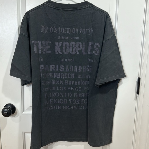 *NEW* THE KOOPLES BLACK WASHED EAGLE GRAPHIC TEE LARGE - Picture 9 of 10
